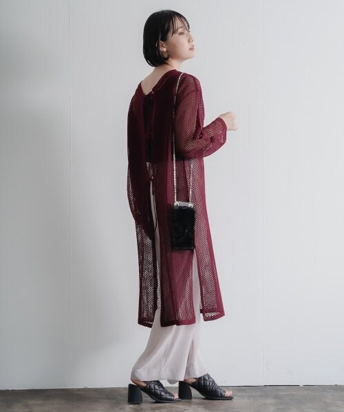 PAGEBOY（ページボーイ）の「２WAYメッシュアミワンピース（ワンピース/ドレス・レディース・ホワイト/ブラック/ベルベット・F）」の7枚目の写真