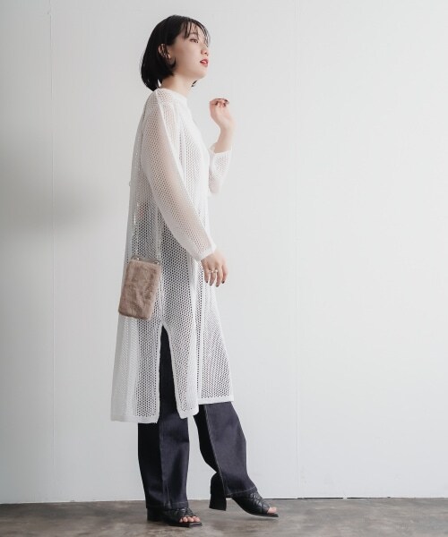 PAGEBOY（ページボーイ）の「２WAYメッシュアミワンピース（ワンピース/ドレス・レディース・ホワイト/ブラック/ベルベット・F）」の6枚目の写真