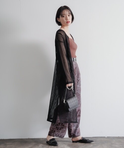 PAGEBOY（ページボーイ）の「２WAYメッシュアミワンピース（ワンピース/ドレス・レディース・ホワイト/ブラック/ベルベット・F）」の4枚目の写真