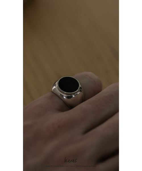 h'eres オニキス オーバル リング 21号