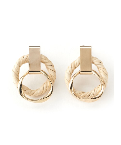 GRL（グレイル）の「ロープサークルイヤリング（イヤリング・レディース・ブラウン/ベージュ・F）」の2枚目の写真