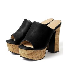 GRL | コルクチャンキーヒールサボサンダル(サンダル)