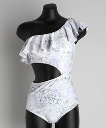 DHOLIC | フリル花柄ワンショル水着(水着)