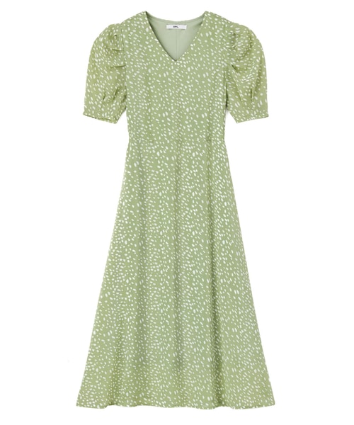 GRL（グレイル）の「ダルメシアン柄ワンピース（ワンピース・レディース・ブラック/グリーン・S）」の2枚目の写真