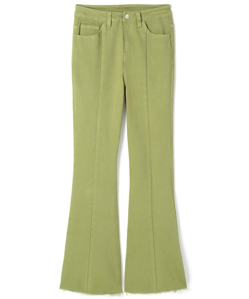 GRL（グレイル）の「フリンジヘムフレアパンツ（その他パンツ・レディース・モカ/アイボリー/ブラック/ダークピンク/ライム/キャメル・XS）」の5枚目の写真