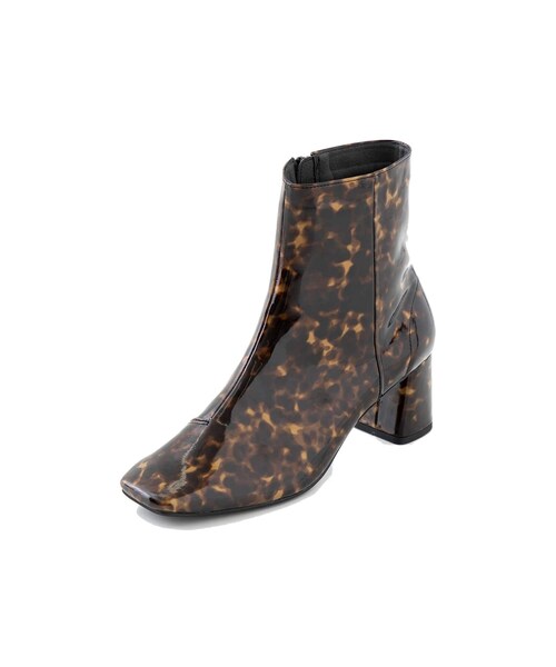 STUDIOUS(ステュディオス)の「スクエアトゥミドルブーツ(シューズ・レディース・WHITE/BLACK/BROWN/MULTI・1(23-23.5)/2(24-24.5)/3(25))」の4枚目の写真