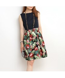 MURIEL&MERCURIA | バイカラートロピカルワンピース(ワンピース)