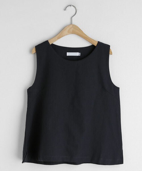 DHOLIC（ディーホリック）の「リネン混スリーブレス（タンクトップ・レディース・ブラウン/ブラック/ベージュ・FREE）」の2枚目の写真