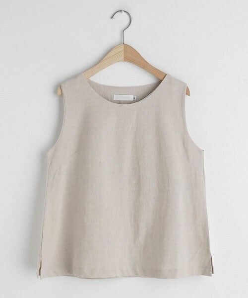 DHOLIC（ディーホリック）の「リネン混スリーブレス（タンクトップ・レディース・ブラウン/ブラック/ベージュ・FREE）」の3枚目の写真