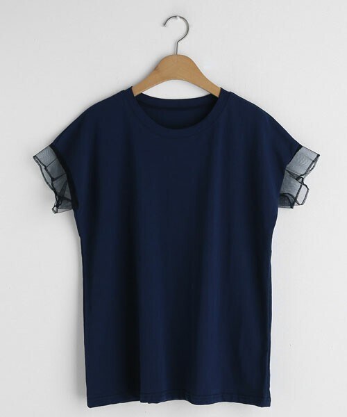 DHOLIC(ディーホリック)の「メッシュスリーブTシャツ(Tシャツ/カットソー・レディース・ホワイト/ピンク/グリーン/ブルー/ブラック/ブラウン・FREE)」の5枚目の写真