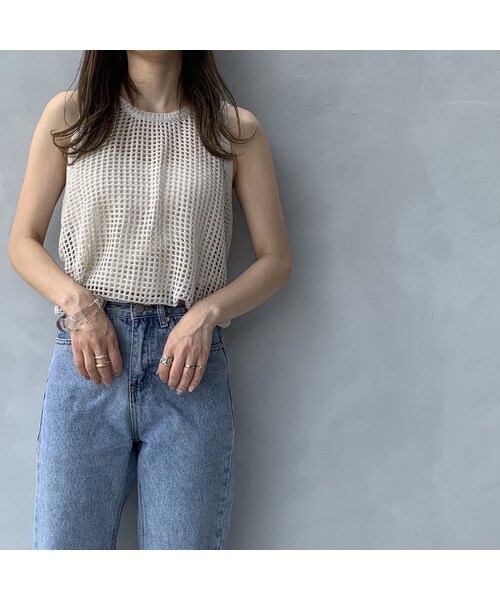 no brand（ノーブランド）の「メッシュニットベスト（ベスト・レディース・その他）」の3枚目の写真