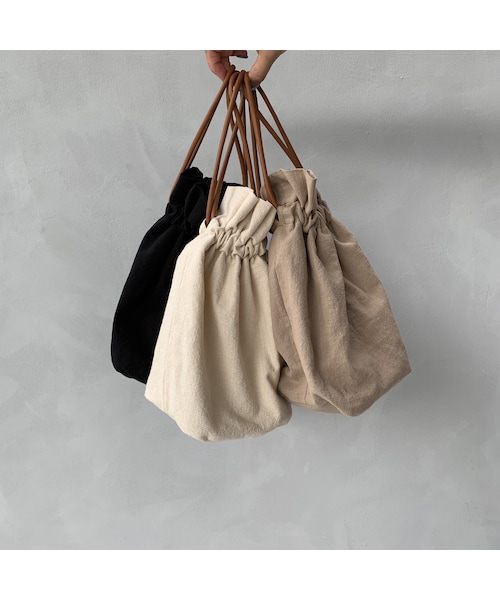 no brand（ノーブランド）の「コットン巾着バッグ（ショルダーバッグ・レディース・その他）」の4枚目の写真