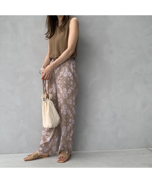 no brand（ノーブランド）の「リネンブレンドシアータンクトップ（Tシャツ/カットソー・レディース・その他）」の4枚目の写真