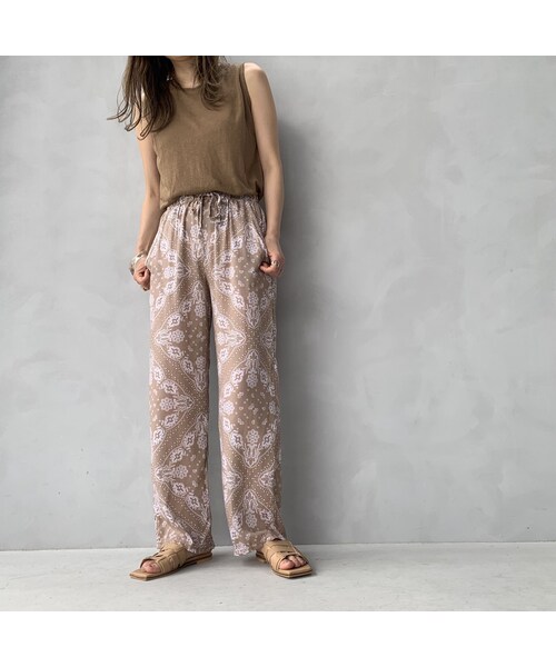 no brand（ノーブランド）の「リネンブレンドシアータンクトップ（Tシャツ/カットソー・レディース・その他）」の3枚目の写真