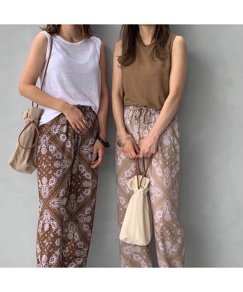 no brand（ノーブランド）の「リネンブレンドシアータンクトップ（Tシャツ/カットソー・レディース・その他）」の8枚目の写真