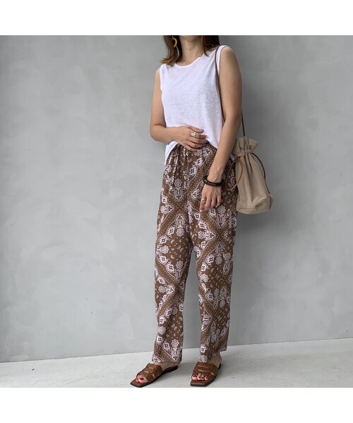 no brand（ノーブランド）の「リネンブレンドシアータンクトップ（Tシャツ/カットソー・レディース・その他）」の7枚目の写真