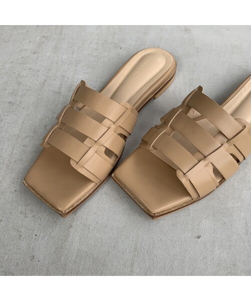 no brand（ノーブランド）の「メッシュスクエアサンダル（サンダル・レディース・その他）」の2枚目の写真