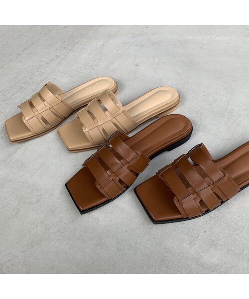 no brand（ノーブランド）の「メッシュスクエアサンダル（サンダル・レディース・その他）」の5枚目の写真