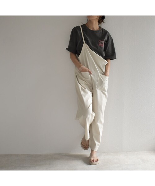 Lavish Gate(ラヴィッシュゲート)の「nh-tops-02167 Arizona バックプリント Tシャツ アイボリー ダスティパープル チャコール(Tシャツ/カットソー・レディース・その他)」の9枚目の写真