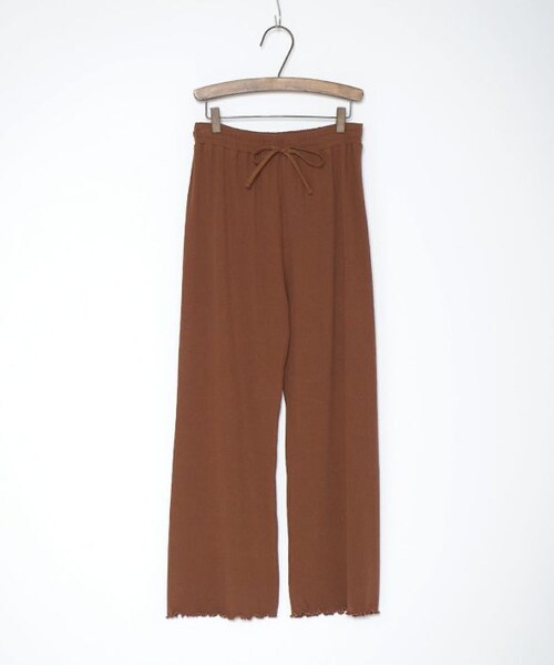 Crisp（クリスプ）の「メロウリブフレアパンツ[c2R2740]（その他パンツ・レディース・ブラウン/アイボリー・FREE）」の4枚目の写真