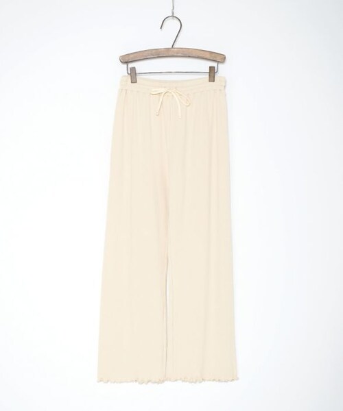 Crisp（クリスプ）の「メロウリブフレアパンツ[c2R2740]（その他パンツ・レディース・ブラウン/アイボリー・FREE）」の3枚目の写真