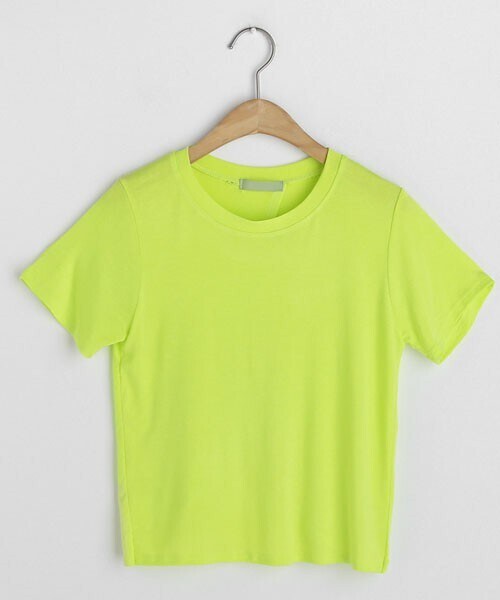 DHOLIC(ディーホリック)の「バックスリットスリムTシャツ(Tシャツ/カットソー・レディース・ホワイト/ブラック/イエロー・FREE)」の3枚目の写真