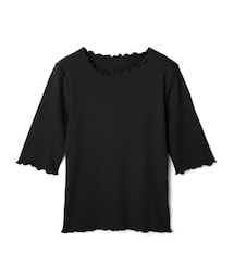 GRL | ラウンドネックメロウフリルトップス(Tシャツ/カットソー)