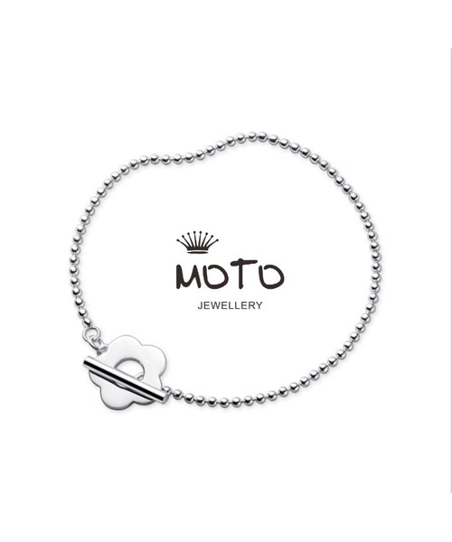 no brand（ノーブランド）の「ブレスレット S925シルバー 花型OTバー