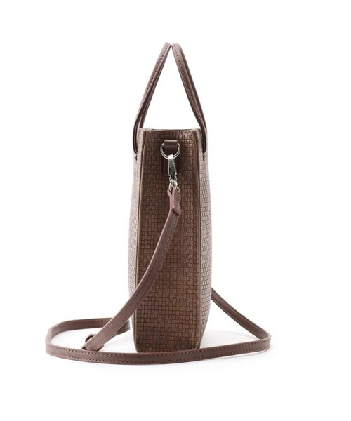 OZOC（オゾック）の「イントレチャート風ミニショルダー（バッグ・レディース・ブラック(019)/ブラウン(042)/ブルー(092)/アイボリー(004)・00(FREE)）」の6枚目の写真