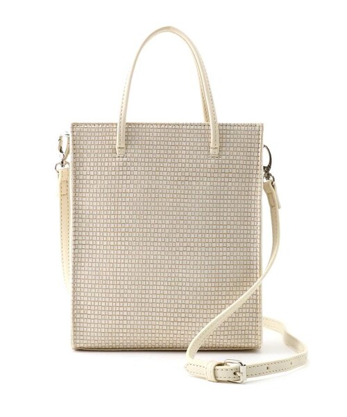 OZOC（オゾック）の「イントレチャート風ミニショルダー（バッグ・レディース・ブラック(019)/ブラウン(042)/ブルー(092)/アイボリー(004)・00(FREE)）」の4枚目の写真