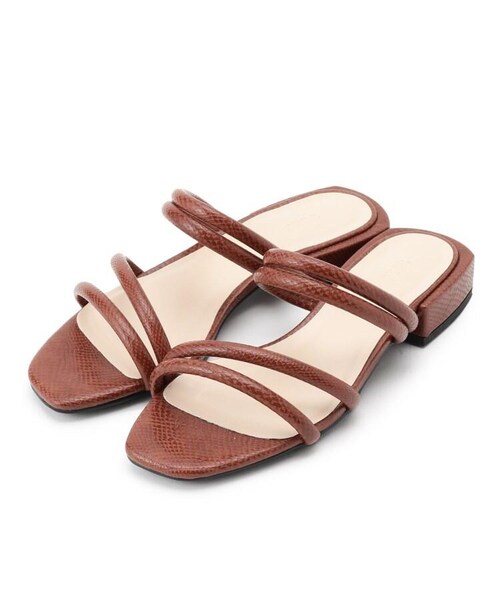 OZOC（オゾック）の「リザード柄コードサンダル（その他・レディース・ブラック(019)/ブラウン(042)・35(23.5cm)/45(24.5cm)）」の2枚目の写真