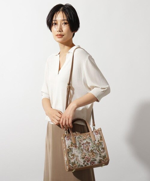 OZOC（オゾック）の「ゴブラン2WAYトート（バッグ・レディース・アイボリー(104)/ベージュ(152)・00(FREE)）」の10枚目の写真