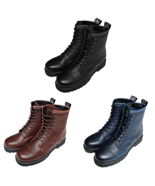 かわいい! virgo 8HOLE ブーツ 黒 BOOTS MILITARIA - ブーツ