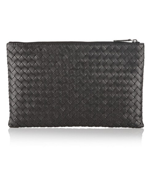 BOTTEGA VENETA（ボッテガヴェネタ）の「Bottega Veneta Intrecciato leather pouch（クラッチバッグ・レディース・Black・One size）」の3枚目の写真