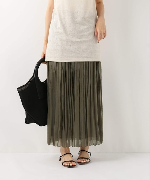 IENA（イエナ）の「オーガンジーランダムプリーツスカート