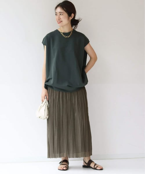 IENA（イエナ）の「オーガンジーランダムプリーツスカート