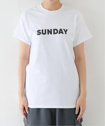 【新品】ジャーナルスタンダードラックス　SUNDAYロゴプリント長袖Tシャツ　L 20200803204220602_215.jpg