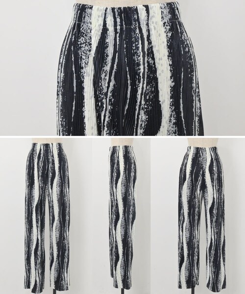 Sheson（シーズン）の「ウェーブ柄プリーツパンツ（その他パンツ・レディース・ブラック/ブラウン・FREE）」の11枚目の写真