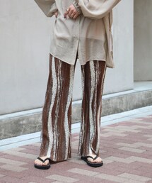 Sheson | ウェーブ柄プリーツパンツ(その他パンツ)