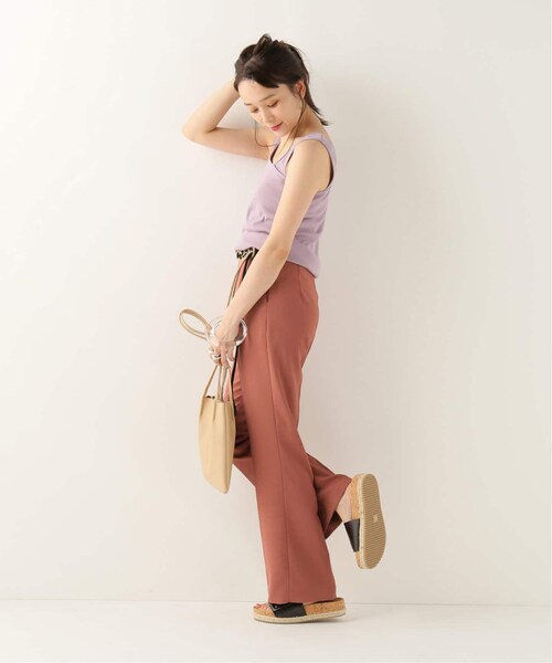 B.C STOCK（ベーセーストック）の「スソフレアパンツ◆（パンツ・ブラウン/フリー/取り寄せ）」の21枚目の写真