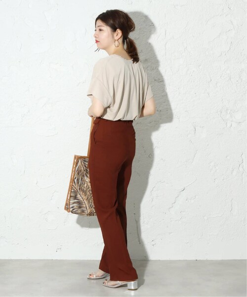 B.C STOCK（ベーセーストック）の「スソフレアパンツ◆（パンツ・ブラウン/フリー/取り寄せ）」の6枚目の写真