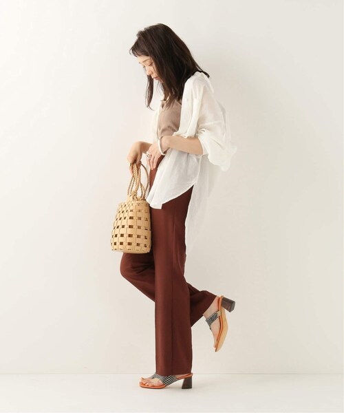 B.C STOCK（ベーセーストック）の「スソフレアパンツ◆（パンツ・ブラウン/フリー/取り寄せ）」の16枚目の写真