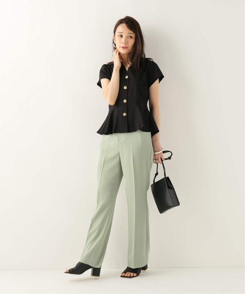 B.C STOCK（ベーセーストック）の「スソフレアパンツ◆（パンツ・ブラウン/フリー/取り寄せ）」の18枚目の写真