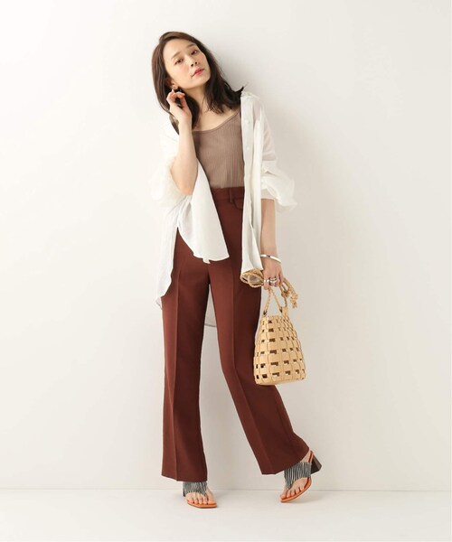 B.C STOCK（ベーセーストック）の「スソフレアパンツ◆（パンツ・ブラウン/フリー/取り寄せ）」の17枚目の写真