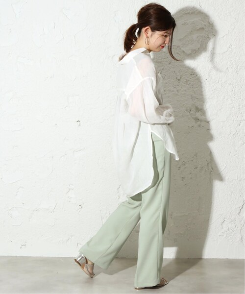 B.C STOCK（ベーセーストック）の「スソフレアパンツ◆（パンツ・ブラウン/フリー/取り寄せ）」の9枚目の写真