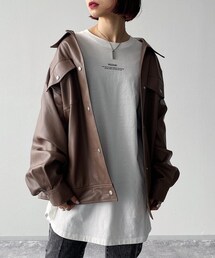 PAGEBOY | 【WEB先行予約】エコレザーBIGジャケット(ジャケット/アウター)