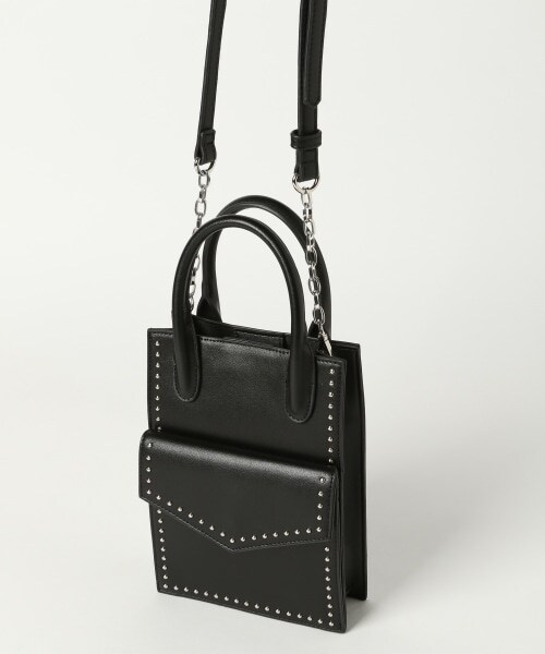 PAGEBOY（ページボーイ）の「スタッズショルダー（バッグ・レディース・オフホワイト/ブラック/バイオライム・FREE）」の11枚目の写真