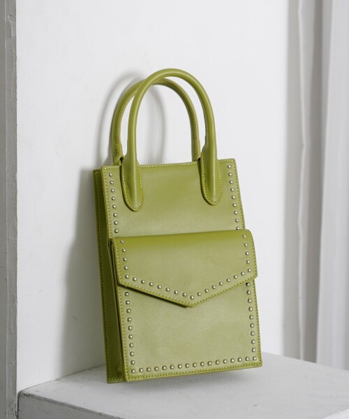 PAGEBOY（ページボーイ）の「スタッズショルダー（バッグ・レディース・オフホワイト/ブラック/バイオライム・FREE）」の3枚目の写真