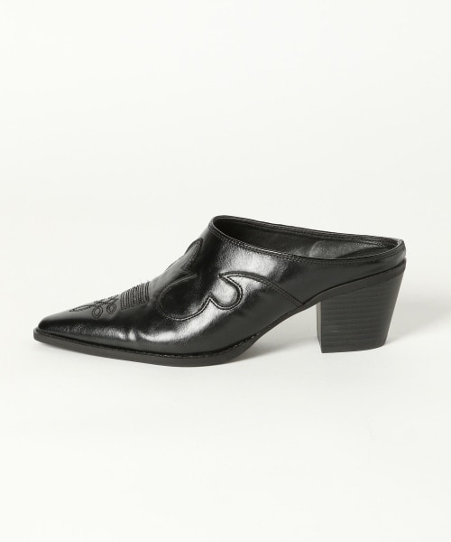 PAGEBOY（ページボーイ）の「ウエスタンミュール（シューズ・レディース・ブラック/ダークブラウン・M(23.5cm), L(24.5cm)）」の8枚目の写真