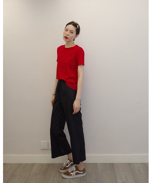 twisted tee / chilli red